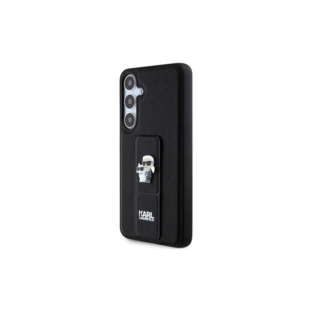Hurtownia GSM - Etui Karl Lagerfeld KLHCS24MGSAKCPK Samsung Galaxy S24+ Plus hardcase Gripstand Saffiano Karl&Choupette Pins černý/black - KLD1877 - {ean13} - Hurt
