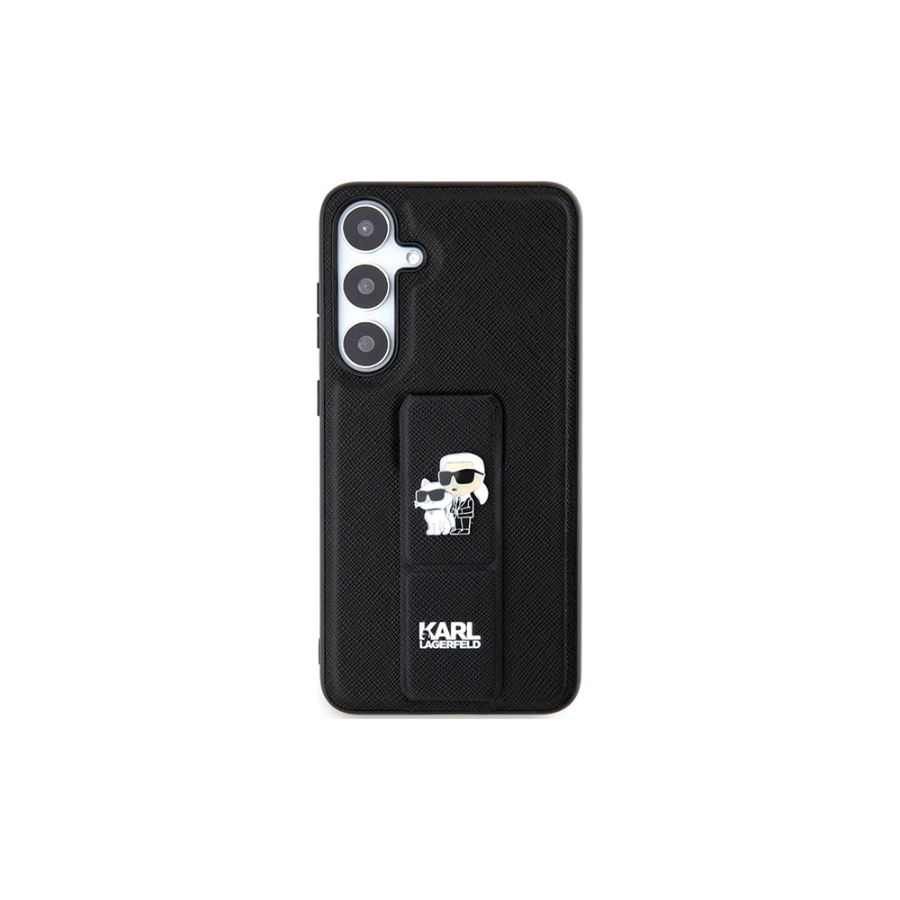 Hurtownia GSM - Etui Karl Lagerfeld KLHCS24MGSAKCPK Samsung Galaxy S24+ Plus hardcase Gripstand Saffiano Karl&Choupette Pins černý/black - KLD1877 - {ean13} - Hurt