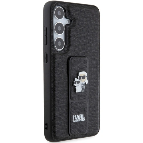 Etui Karl Lagerfeld KLHCS24MGSAKCPK Samsung Galaxy S24+ Plus hardcase Gripstand Saffiano Karl&Choupette Pins czarny/black