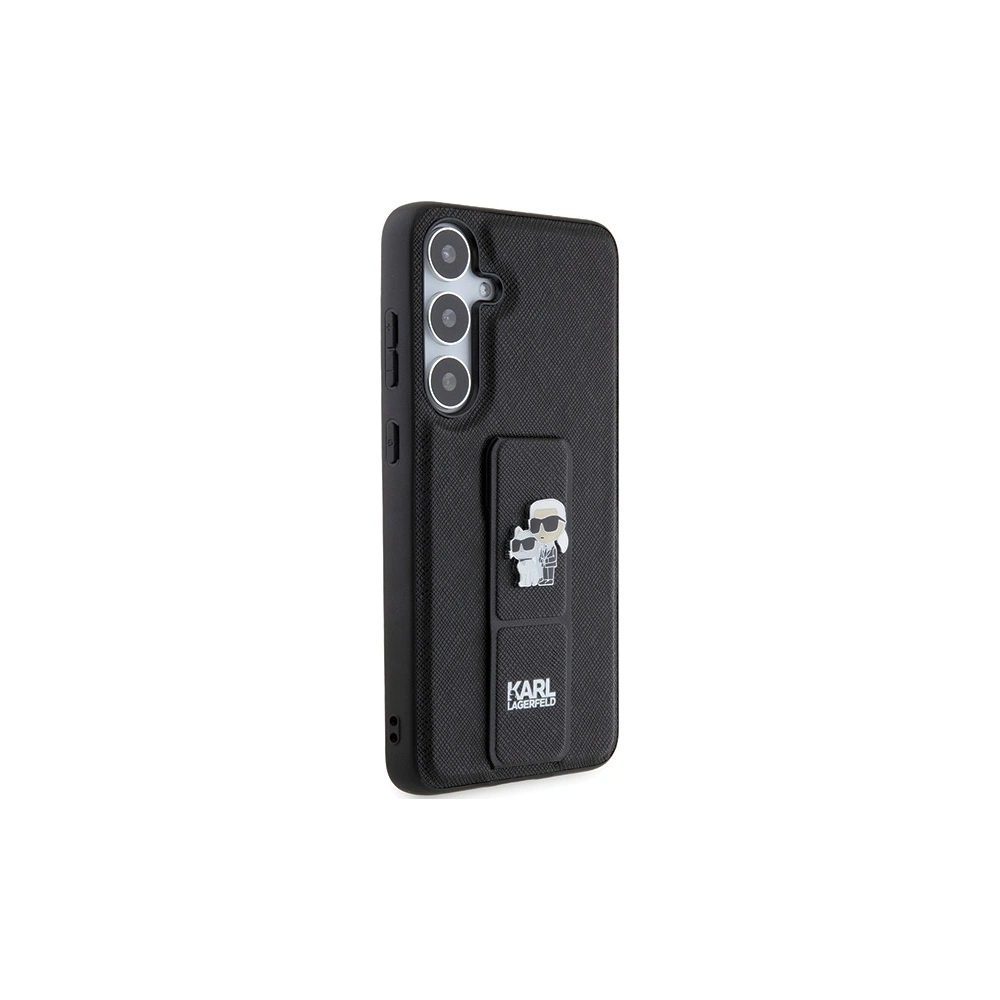 Hurtownia GSM - Case Karl Lagerfeld KLHCS24MGSAKCPK Samsung Galaxy S24+ Plus Hardcase Gripstand Saffiano Karl&Choupette Pins schwarz/black - KLD1877 - {ean13} - Hurt