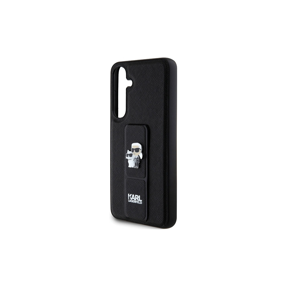 Hurtownia GSM - Etui Karl Lagerfeld KLHCS24MGSAKCPK Samsung Galaxy S24+ Plus hardcase Gripstand Saffiano Karl&Choupette Pins negru/black - KLD1877 - {ean13} - Hurt