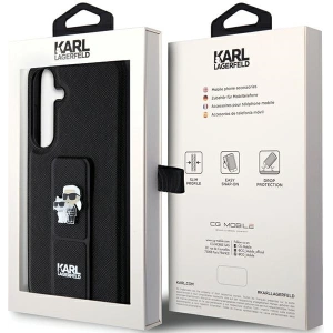 Wholesale Karl Lagerfeld KLHCS24MGSAKCPK Samsung Galaxy S24+ Plus hardcase Gripstand Saffiano Karl&Choupette Pins black - KLD1877 - {ean13} - Hurt