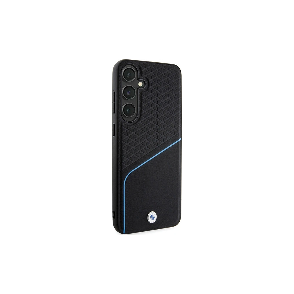 Wholesale BMW BMHMS24M23RDCLK Samsung Galaxy S24+ Plus hardcase Signature Leather Textured & Line MagSafe black - BMW605 - {ean13} - Hurt