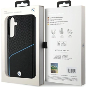 Wholesale BMW BMHMS24M23RDCLK Samsung Galaxy S24+ Plus hardcase Signature Leather Textured & Line MagSafe black - BMW605 - {ean13} - Hurt