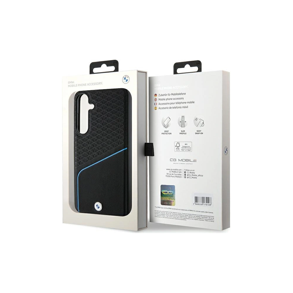 Hurtownia GSM - Etui BMW BMHMS24M23RDCLK Samsung Galaxy S24+ Plus hardcase Signature Leather Textured & Line MagSafe černý/black - BMW605 - {ean13} - Hurt