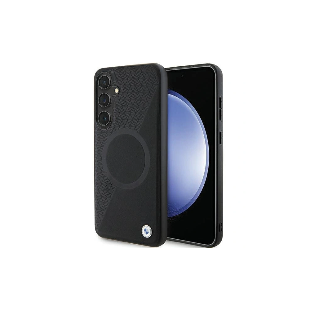 Hurtownia GSM - Etui BMW BMHMS24M23RTPK Samsung Galaxy S24+ Plus hardcase Signature Leather Half Textured & Circle MagSafe černé/black - BMW606 - {ean13} - Hurt