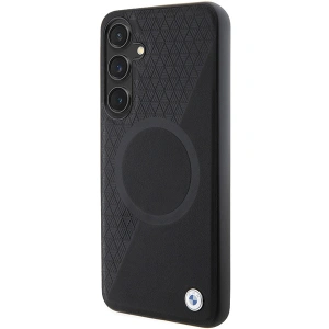Hurtownia GSM - Etui BMW BMHMS24M23RTPK Samsung Galaxy S24+ Plus hardcase Signature Leather Half Textured & Circle MagSafe černé/black - BMW606 - {ean13} - Hurt