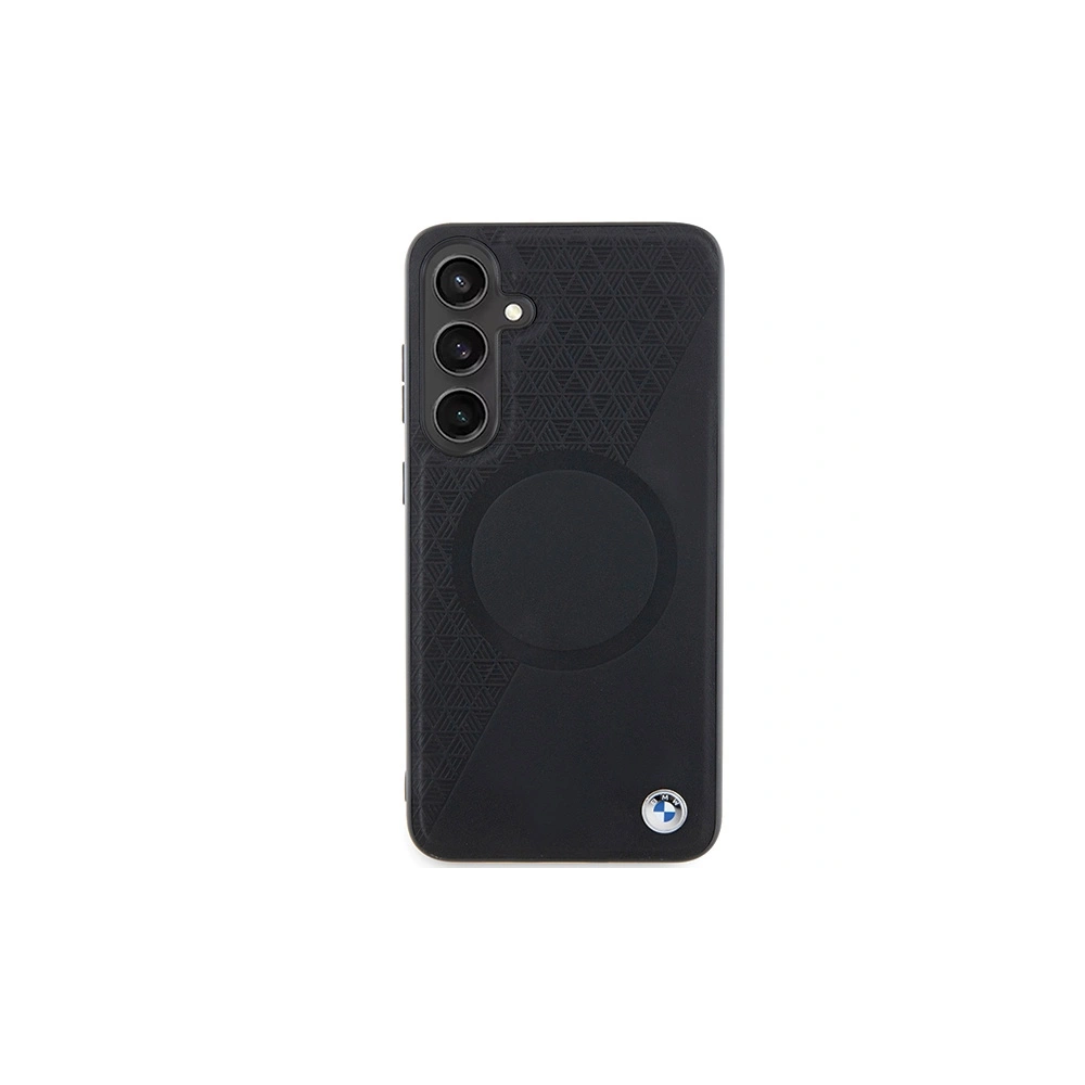 Hurtownia GSM - Etui BMW BMHMS24M23RTPK Samsung Galaxy S24+ Plus hardcase Signature Leather Half Textured & Circle MagSafe černé/black - BMW606 - {ean13} - Hurt