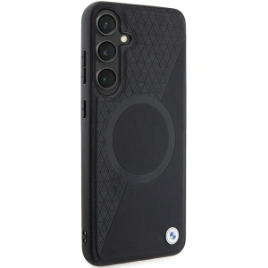 Hurtownia GSM - Etui BMW BMHMS24M23RTPK Samsung Galaxy S24+ Plus hardcase Signature Leather Half Textured & Circle MagSafe czarny/black - BMW606 - {ean13} - Hurt