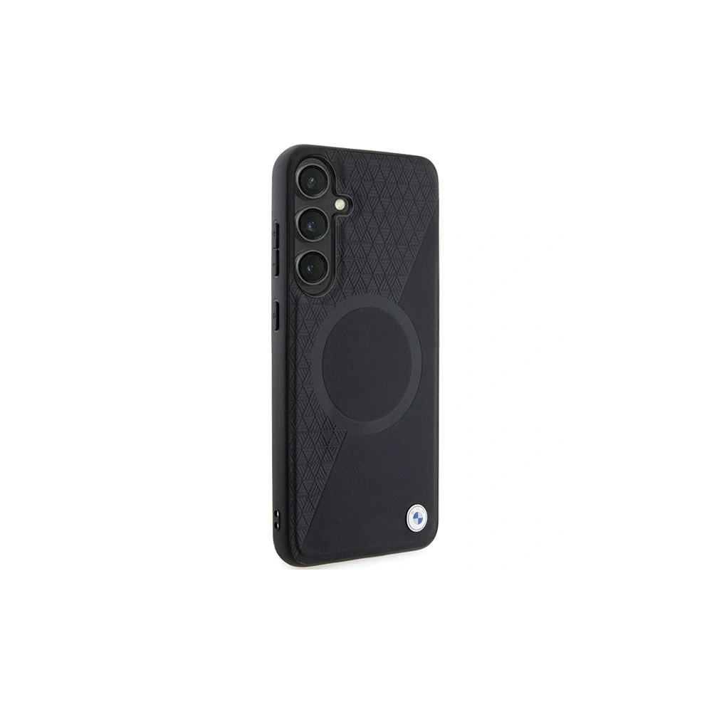 Hurtownia GSM - Etui BMW BMHMS24M23RTPK Samsung Galaxy S24+ Plus hardcase Signature Leather Half Textured & Circle MagSafe černé/black - BMW606 - {ean13} - Hurt