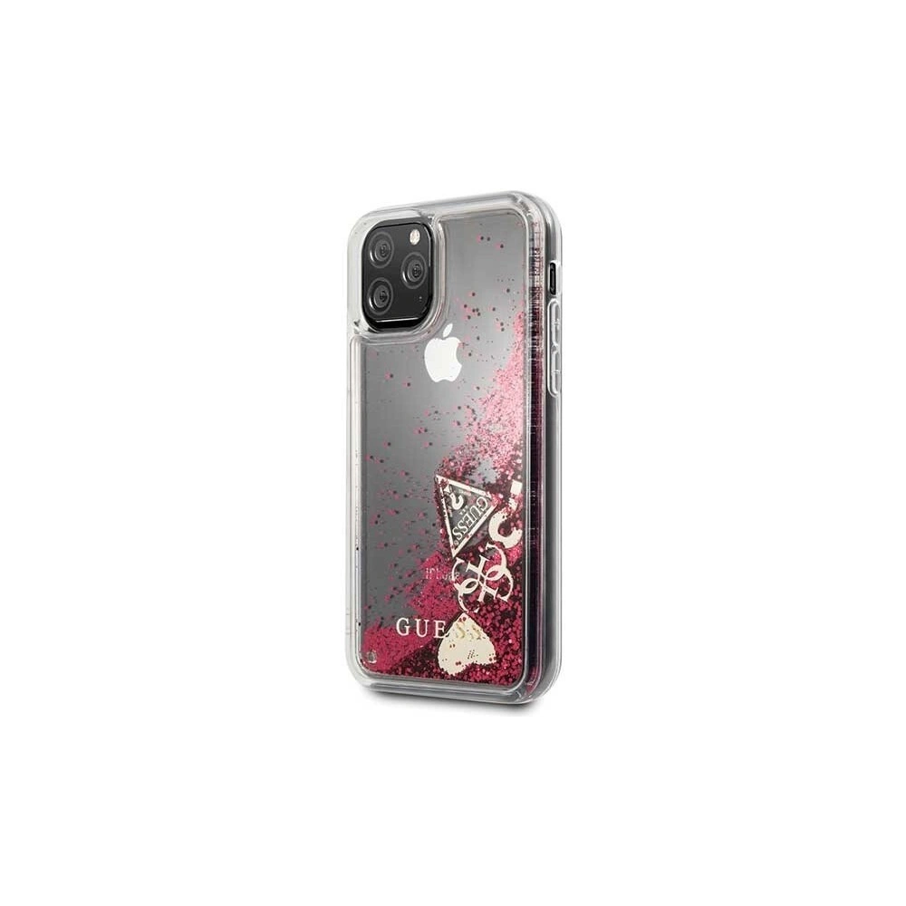 Hurtownia GSM - Etui Guess GUHCN58GLHFLRA Apple iPhone 11 Pro raspberry hard case Glitter Hearts - GUE153HEA - {ean13} - Hurt
