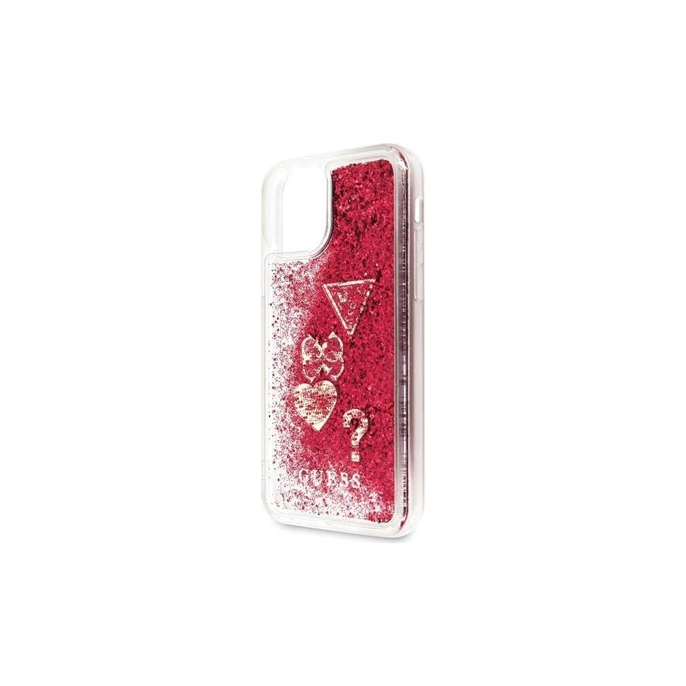 Hurtownia GSM - Etui Guess GUHCN58GLHFLRA Apple iPhone 11 Pro raspberry hard case Glitter Hearts - GUE153HEA - {ean13} - Hurt