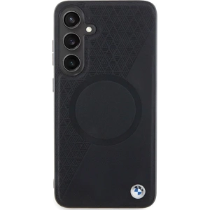 Hurtownia GSM - Etui BMW BMHMS24S23RTPK Samsung Galaxy S24 hardcase Signature Leather Half Textured & Circle MagSafe czarny/black - BMW609 - {ean13} - Hurt