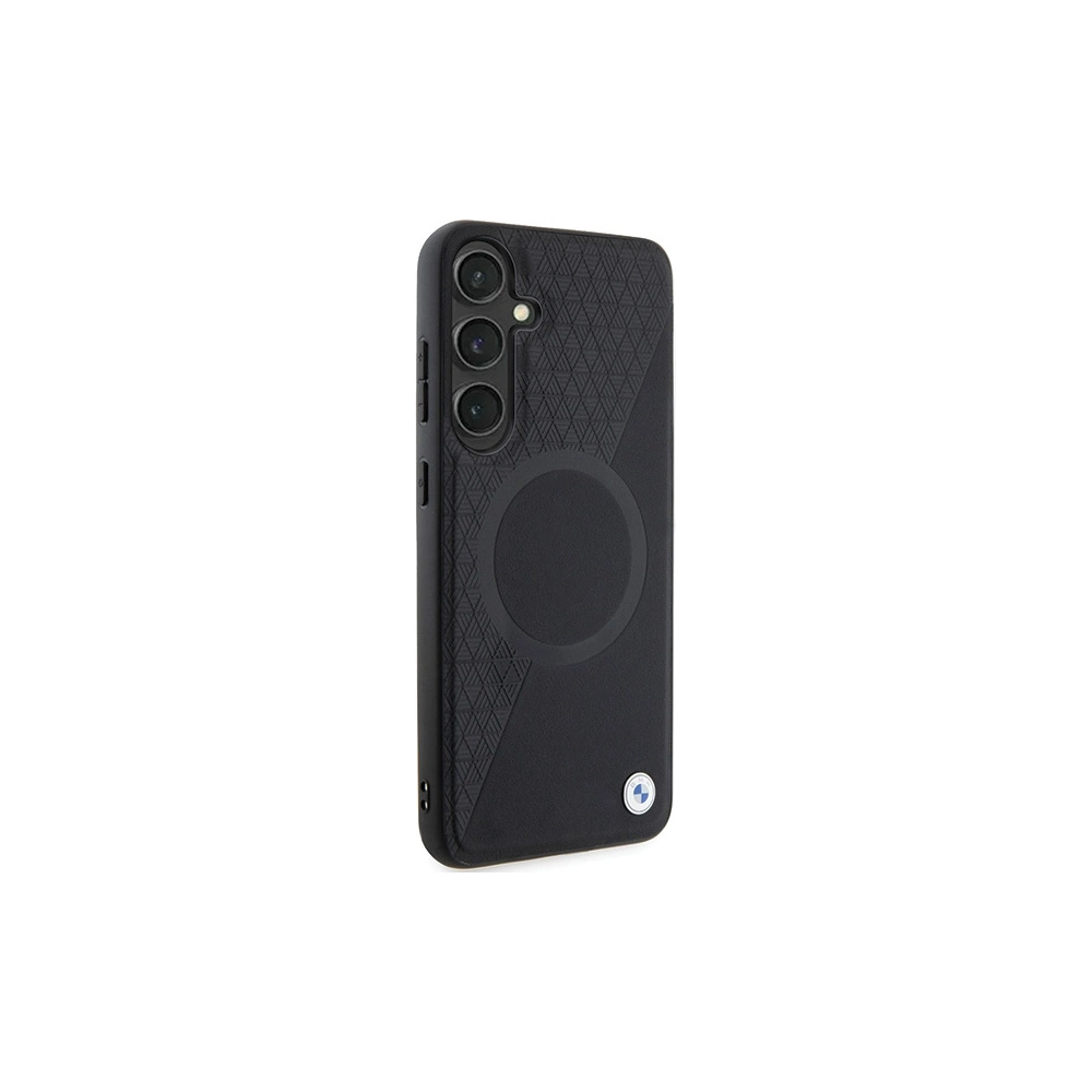 Hurtownia GSM - Etui BMW BMHMS24S23RTPK Samsung Galaxy S24 hardcase Signature Leather Half Textured & Circle MagSafe negru/black - BMW609 - {ean13} - Hurt