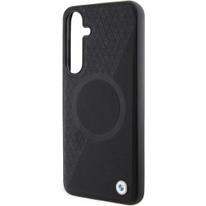 Hurtownia GSM - Etui BMW BMHMS24S23RTPK Samsung Galaxy S24 hardcase Signature Leather Half Textured & Circle MagSafe czarny/black - BMW609 - {ean13} - Hurt