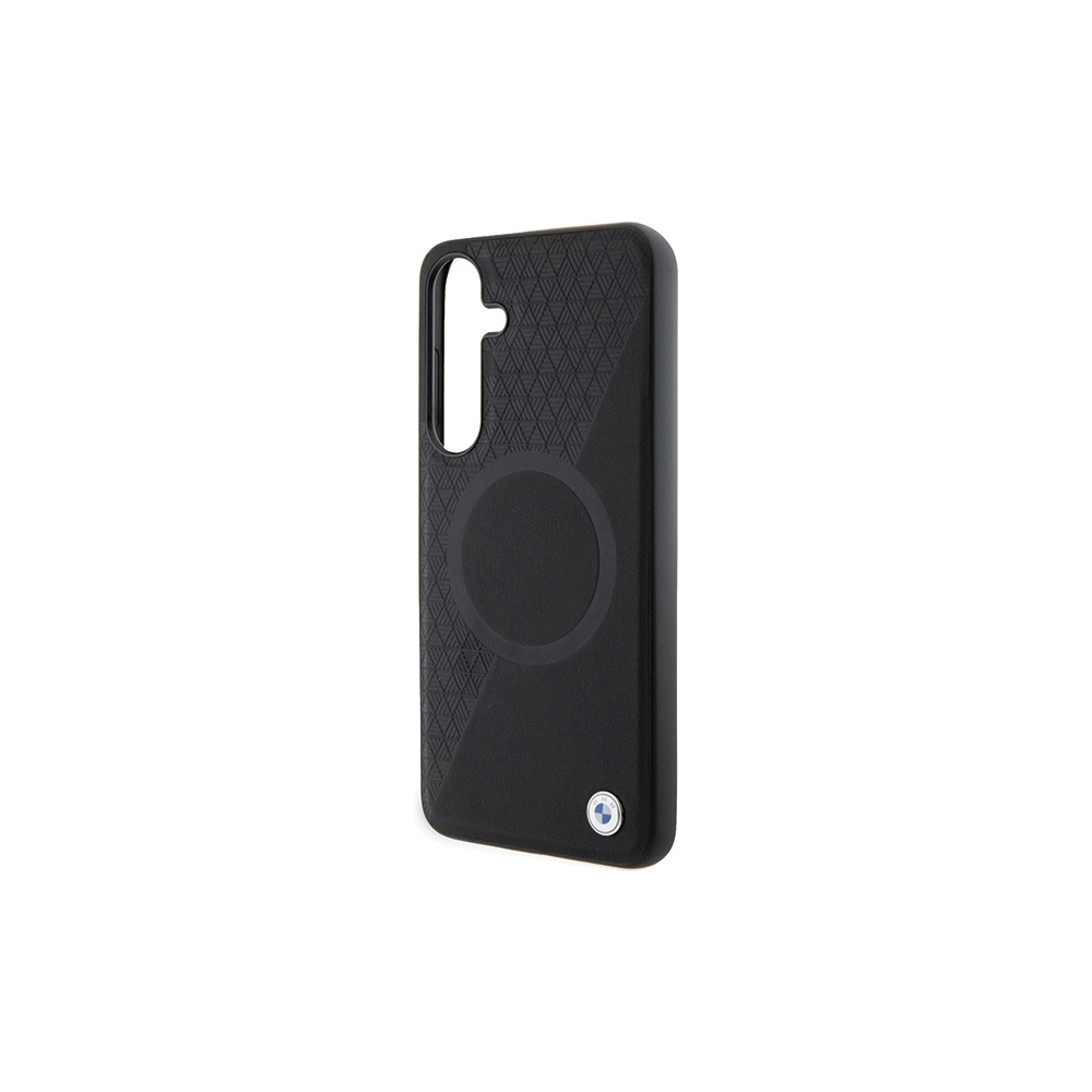Hurtownia GSM - Etui BMW BMHMS24S23RTPK Samsung Galaxy S24 hardcase Signature Leather Half Textured & Circle MagSafe černý/black - BMW609 - {ean13} - Hurt