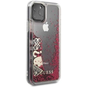 Etui Guess GUHCN58GLHFLRA Apple iPhone 11 Pro raspberry hard case Glitter Hearts