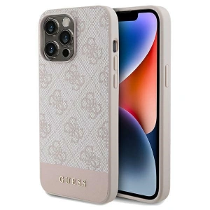 Hurtownia GSM - Etui Guess GUHCP14LG4GLPI Apple iPhone 14 Pro husă dură 4G Stripe Collection roz/pink - GUE3277 - {ean13} - Hurt