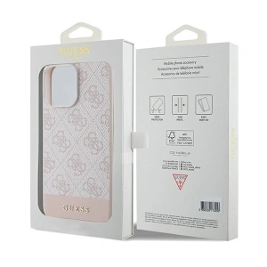 Hurtownia GSM - Etui Guess GUHCP14LG4GLPI Apple iPhone 14 Pro husă dură 4G Stripe Collection roz/pink - GUE3277 - {ean13} - Hurt