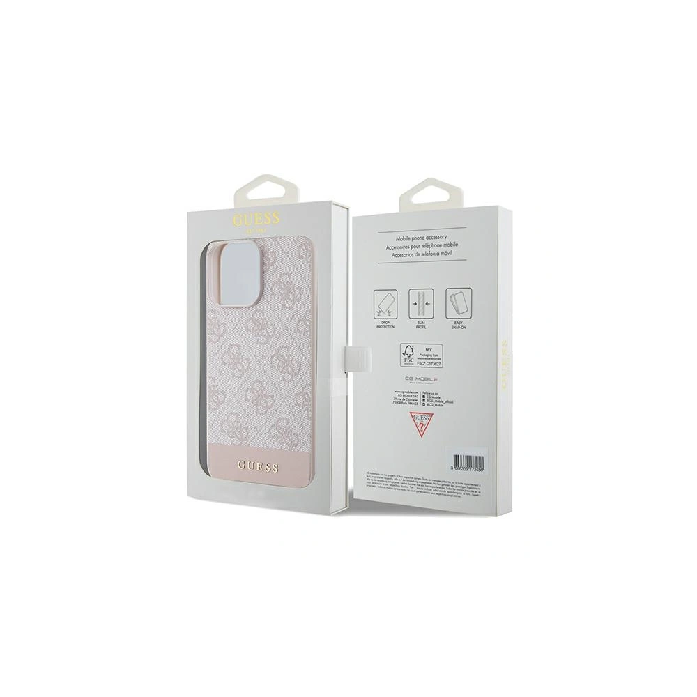 Hurtownia GSM - Case Guess GUHCP14LG4GLPI Apple iPhone 14 Pro Hartschale 4G Stripe Collection rosa/pink - GUE3277 - {ean13} - Hurt