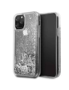 Guess GUHCN58GLHFLSI iPhone 11 Pro silver hard case Glitter Hearts