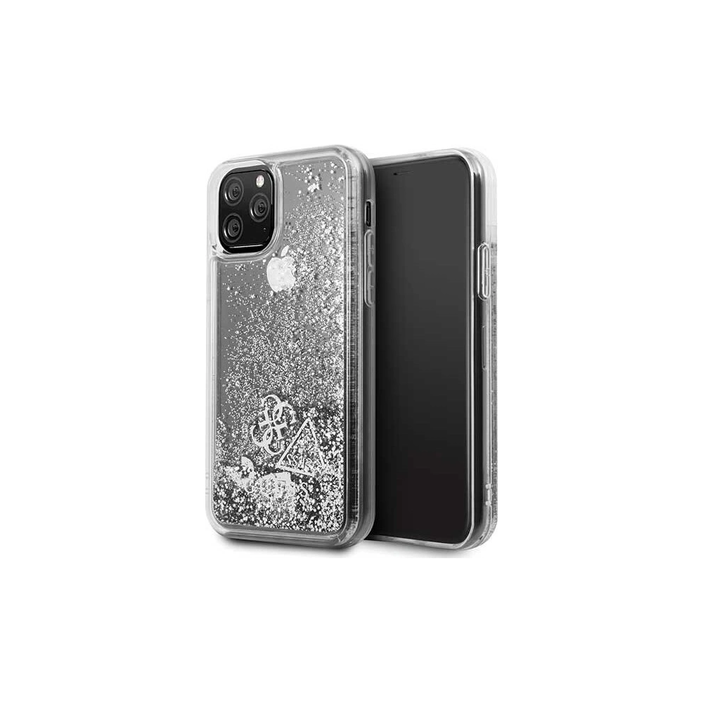 Hurtownia GSM - Etui Guess GUHCN58GLHFLSI Apple iPhone 11 Pro srebrny/silver hard case Glitter Hearts - GUE154SLV - {ean13} - Hurt