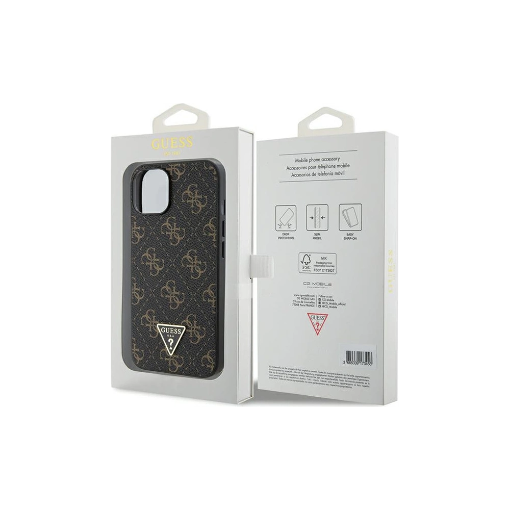 Hurtownia GSM - Etui Guess GUHCP14SPG4GPK Apple iPhone 14 / 15 hardcase 4G Triangle Metal Logo černý/black - GUE3279 - {ean13} - Hurt