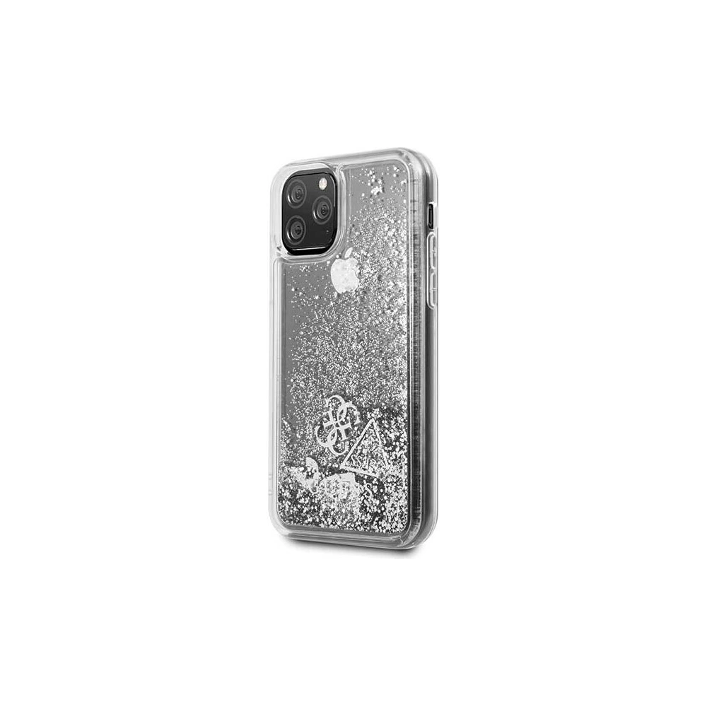 Hurtownia GSM - Etui Guess GUHCN58GLHFLSI Apple iPhone 11 Pro srebrny/silver hard case Glitter Hearts - GUE154SLV - {ean13} - Hurt