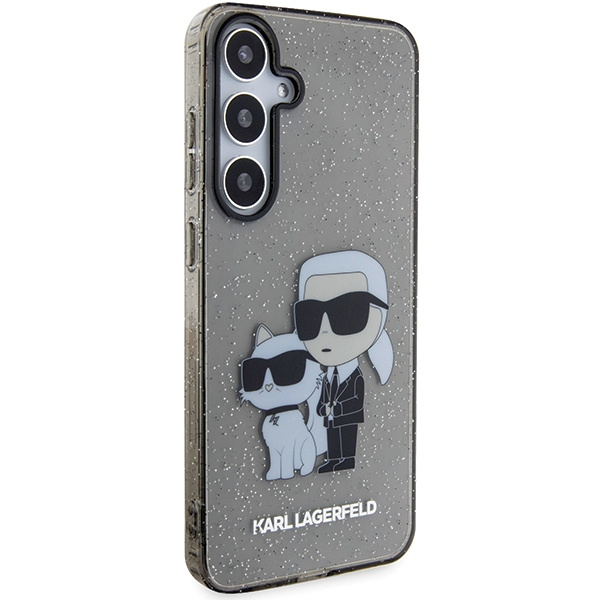 Kryt Karl Lagerfeld KLHCS24MHNKCTGK Samsung Galaxy S24+ Plus hardcase Glitter Karl&Choupette black