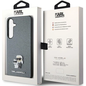 Wholesale Karl Lagerfeld KLHCS24MPSAKCMPG Samsung Galaxy S24+ Plus hardcase Saffiano Karl & Choupette Metal Pin grey - KLD1880 - {ean13} - Hurt