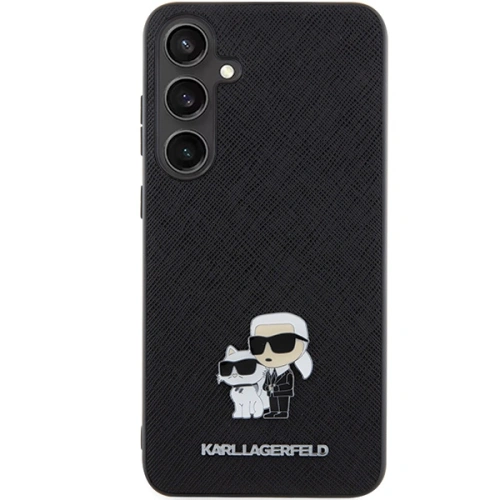 Etui Karl Lagerfeld KLHCS24MPSAKCMPK Samsung Galaxy S24+ Plus hardcase Saffiano Karl & Choupette Metal Pin czarny/black