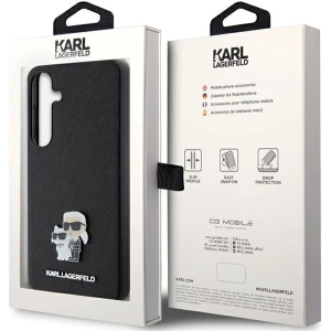 Wholesale Karl Lagerfeld KLHCS24MPSAKCMPK Samsung Galaxy S24+ Plus hardcase Saffiano Karl & Choupette Metal Pin black - KLD1881 - {ean13} - Hurt