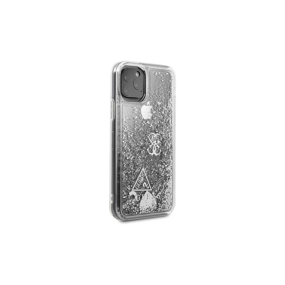 Hurtownia GSM - Etui Guess GUHCN58GLHFLSI Apple iPhone 11 Pro srebrny/silver hard case Glitter Hearts - GUE154SLV - {ean13} - Hurt