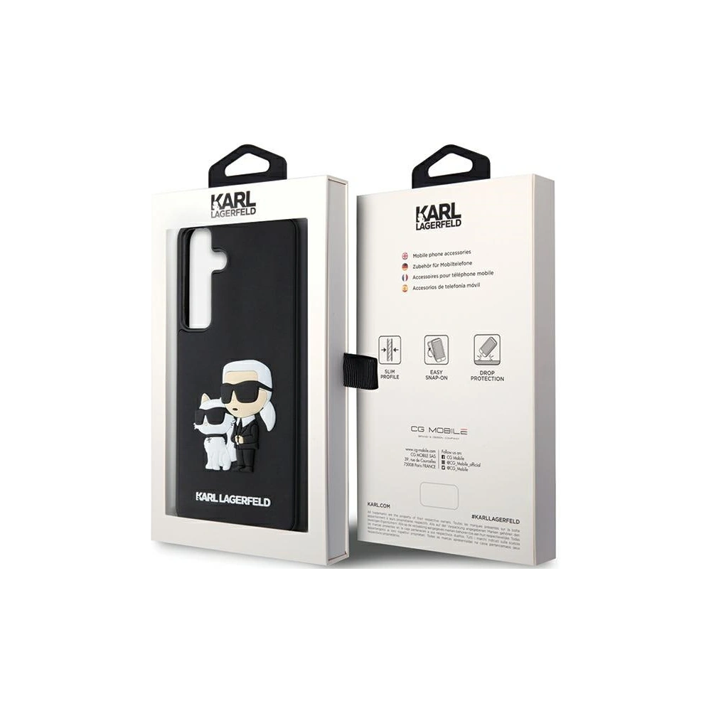 Hurtownia GSM - Etui Karl Lagerfeld KLHCS24S3DRKCNK Samsung Galaxy S24 hardcase 3D Rubber Karl&Choupette negru/black - KLD1882 - {ean13} - Hurt