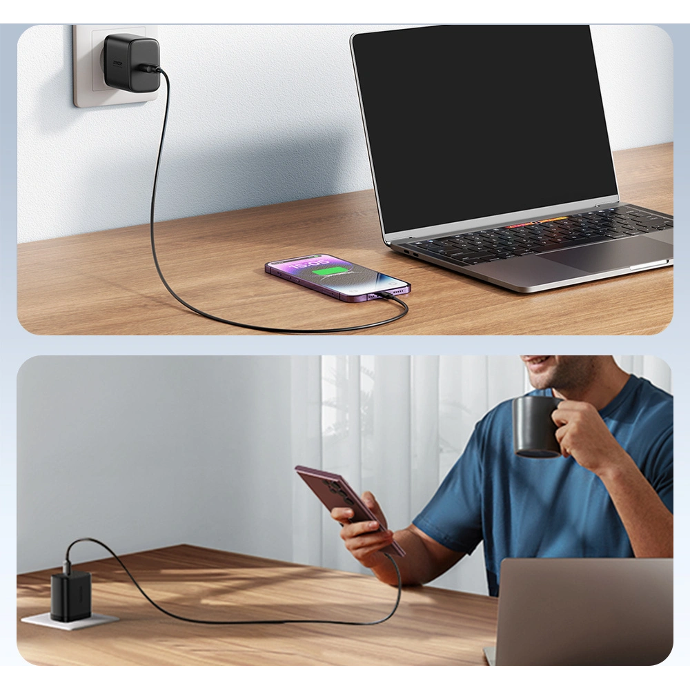 Hurtownia GSM - Síťová nabíječka Joyroom JR-TCF11 USB-C 25W + kabel USB-C / USB-C 1m černá - JYR964 - {ean13} - Hurt