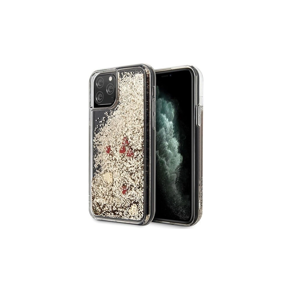 Hurtownia GSM - Etui Guess GUHCN58GLHREGO Apple iPhone 11 Pro gold/złoty hard case Liquid Glitter Hearts - GUE155GLD - {ean13} - Hurt