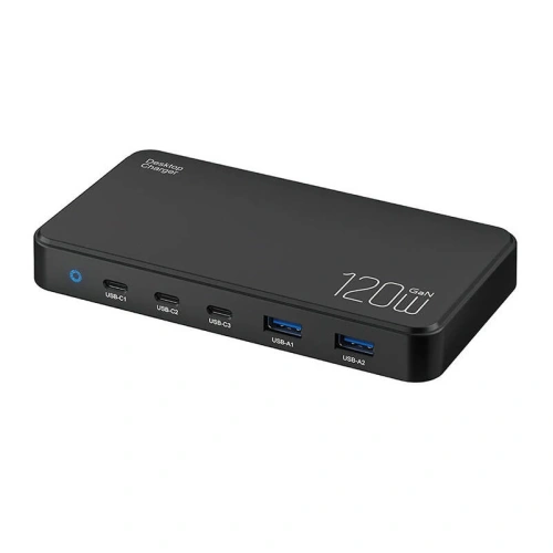 Ładowarka sieciowa 5w1 Blitzwolf BW-i100 120W AC / 2xUSB-A, 3xUSB-C, PD3.0, QC3.0, AFC, FCP, SCP, PPS