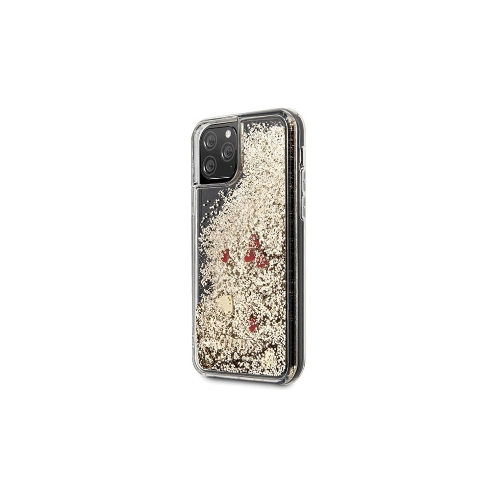 Hurtownia GSM - Etui Guess GUHCN58GLHREGO Apple iPhone 11 Pro gold/złoty hard case Liquid Glitter Hearts - GUE155GLD - {ean13} - Hurt