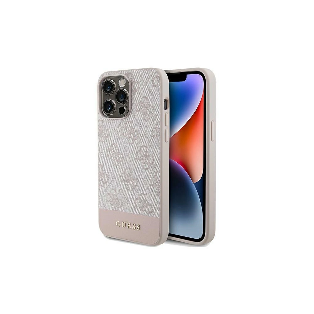 Hurtownia GSM - Etui Guess GUHCP14XG4GLPI Apple iPhone 14 Pro Max hardcase 4G Stripe Collection růžový/pink - GUE3280 - {ean13} - Hurt