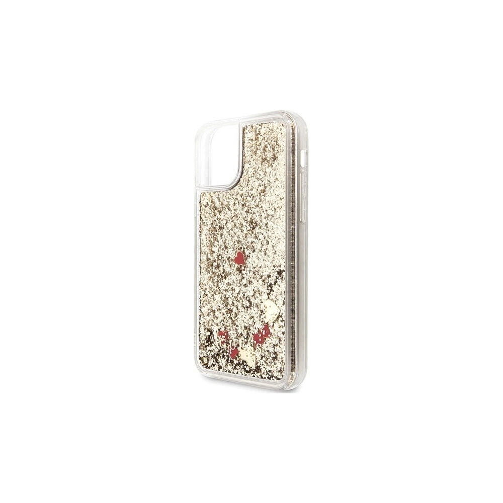 Hurtownia GSM - Etui Guess GUHCN58GLHREGO Apple iPhone 11 Pro gold/złoty hard case Liquid Glitter Hearts - GUE155GLD - {ean13} - Hurt
