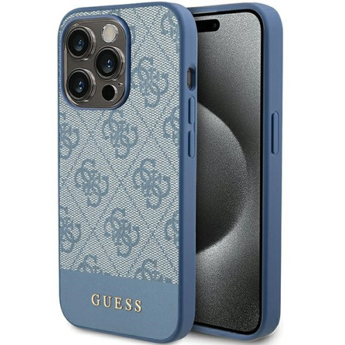 Guess Distributor - 3666339209896 - GUE3283 - Guess GUHCP15LG4GLBL Apple iPhone 15 Pro hardcase 4G Stripe Collection blue - B2B homescreen