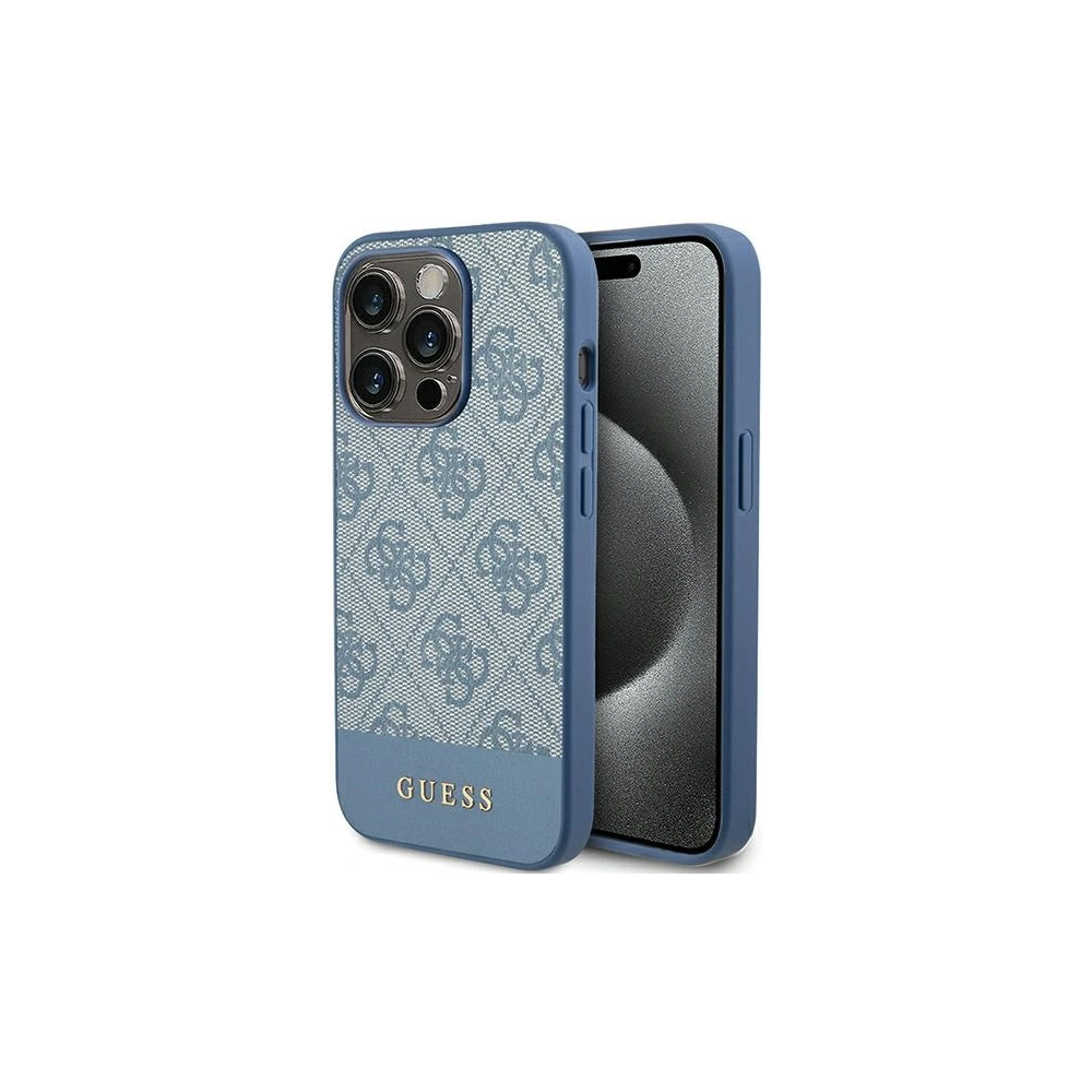 Hurtownia GSM - Etui Guess GUHCP15LG4GLBL Apple iPhone 15 Pro keménytok 4G Stripe Collection kék/blue - GUE3283 - {ean13} - Hurt