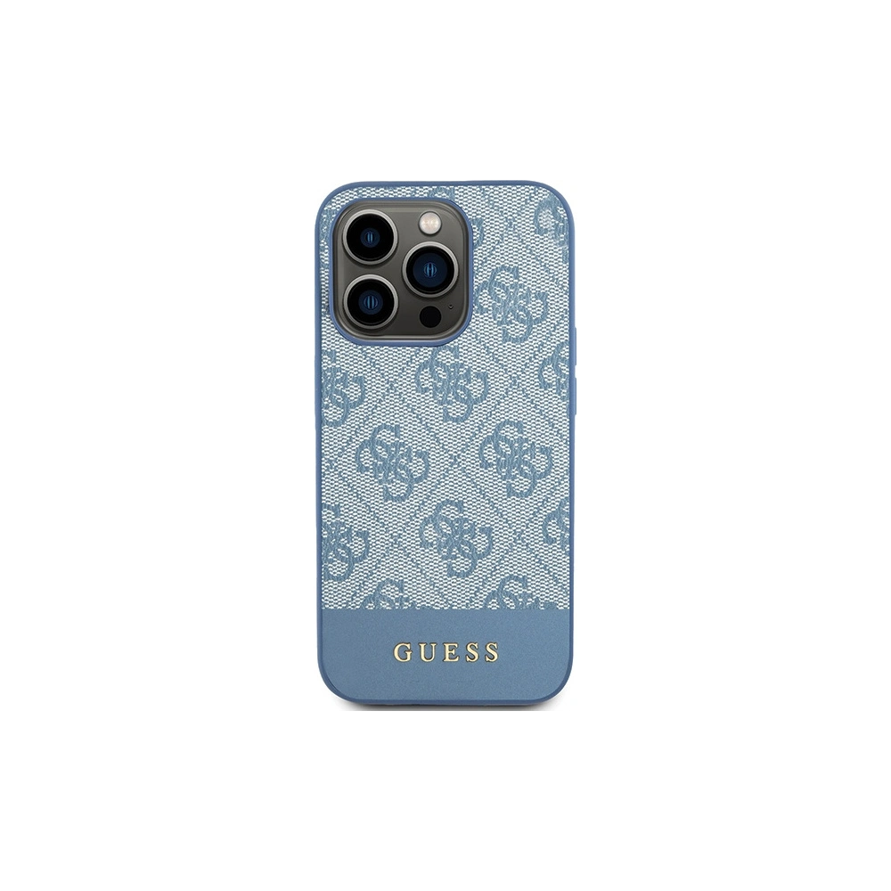 Hurtownia GSM - Etui Guess GUHCP15LG4GLBL Apple iPhone 15 Pro keménytok 4G Stripe Collection kék/blue - GUE3283 - {ean13} - Hurt