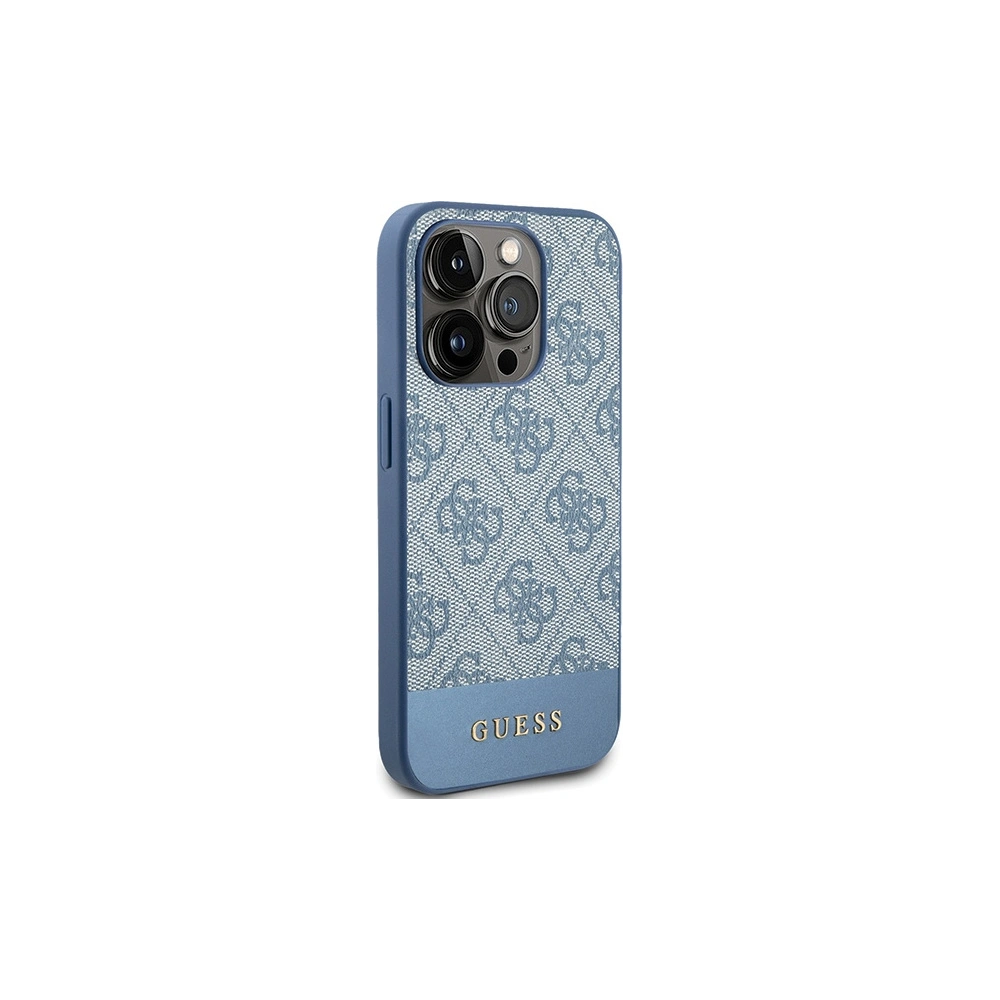 Hurtownia GSM - Etui Guess GUHCP15LG4GLBL Apple iPhone 15 Pro keménytok 4G Stripe Collection kék/blue - GUE3283 - {ean13} - Hurt