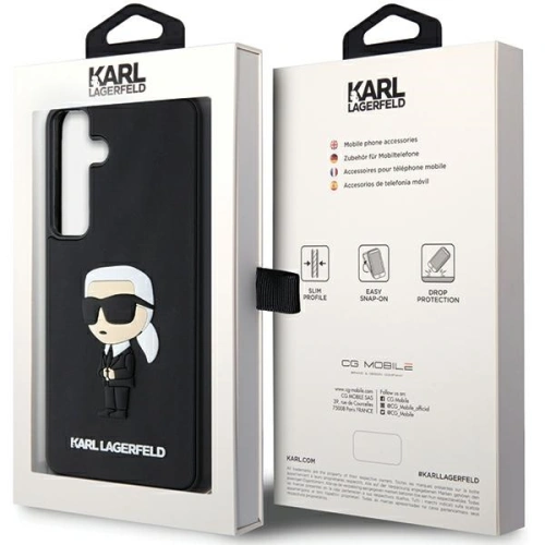 Etui Karl Lagerfeld KLHCS24S3DRKINK Samsung Galaxy S24 hardcase 3D Rubber Ikonik czarny/black