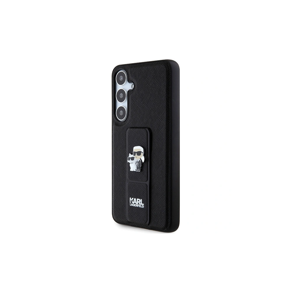 Hurtownia GSM - Etui Karl Lagerfeld KLHCS24SGSAKCPK Samsung Galaxy S24 hardcase Gripstand Saffiano Karl&Choupette Pins černý/black - KLD1884 - {ean13} - Hurt