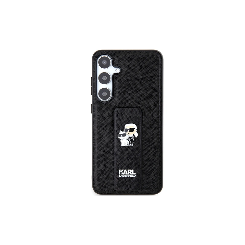 Hurtownia GSM - Etui Karl Lagerfeld KLHCS24SGSAKCPK Samsung Galaxy S24 hardcase Gripstand Saffiano Karl&Choupette Pins černý/black - KLD1884 - {ean13} - Hurt