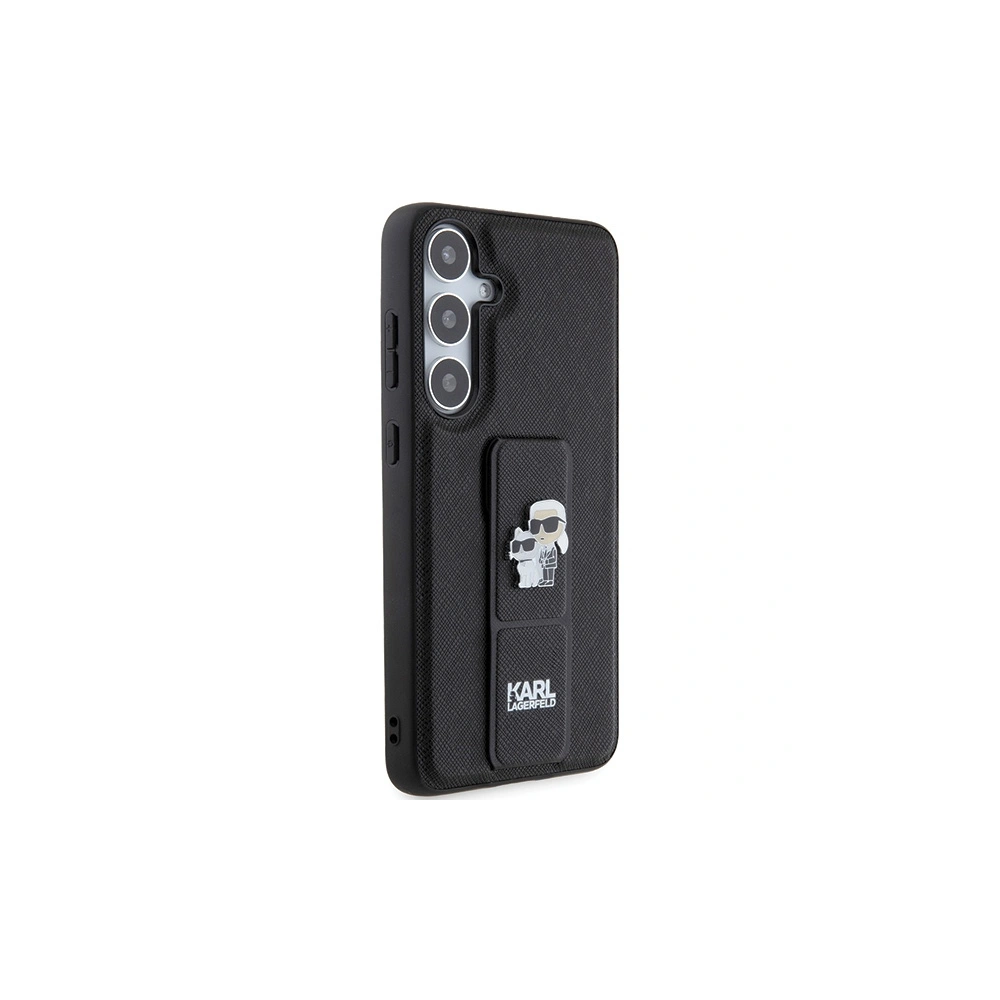 Hurtownia GSM - Etui Karl Lagerfeld KLHCS24SGSAKCPK Samsung Galaxy S24 hardcase Gripstand Saffiano Karl&Choupette Pins černý/black - KLD1884 - {ean13} - Hurt