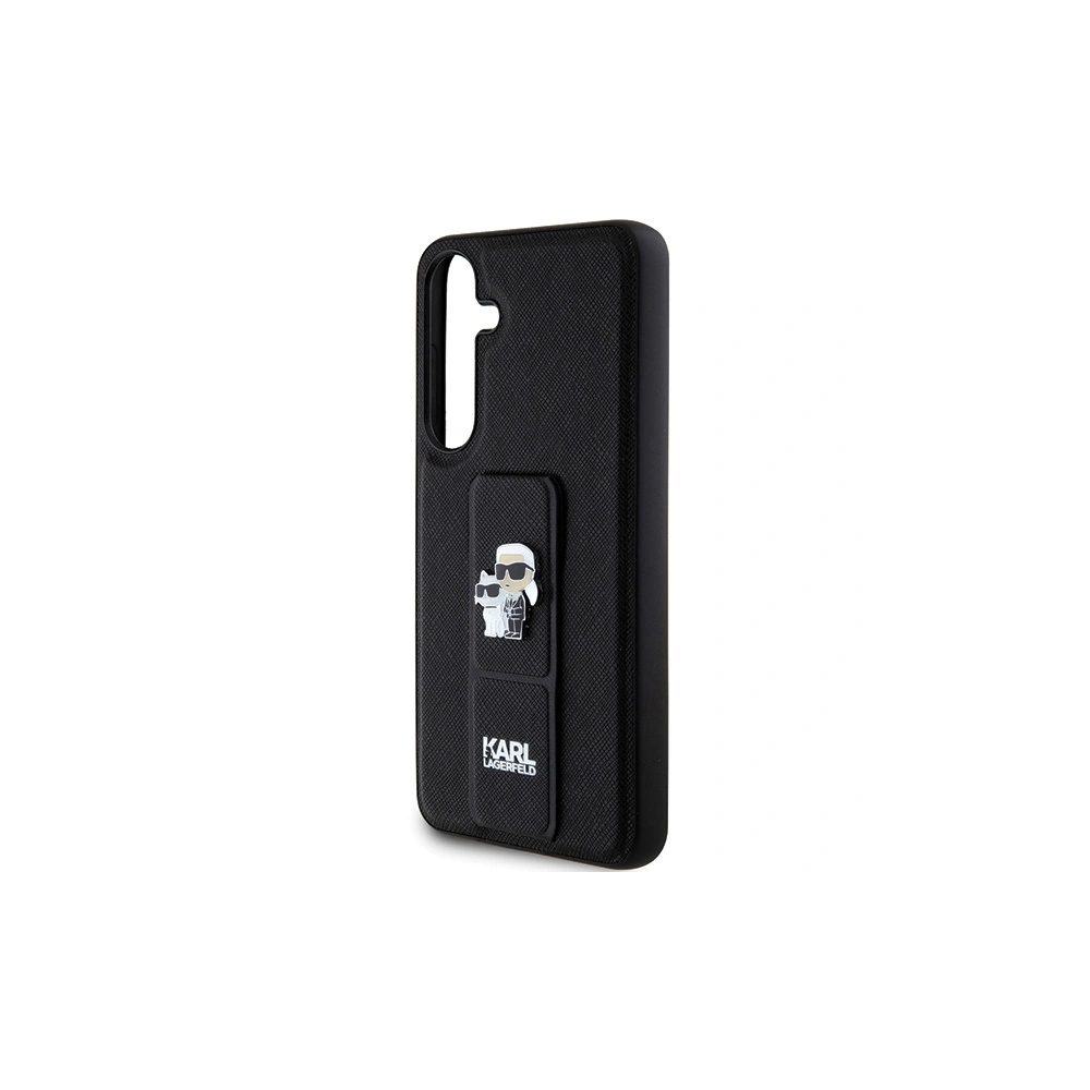 Hurtownia GSM - Etui Karl Lagerfeld KLHCS24SGSAKCPK Samsung Galaxy S24 hardcase Gripstand Saffiano Karl&Choupette Pins černý/black - KLD1884 - {ean13} - Hurt
