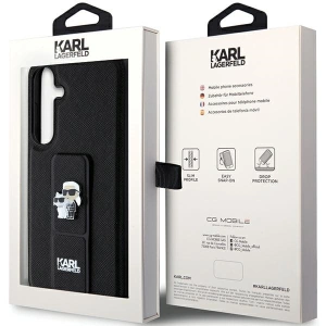 Etui Karl Lagerfeld KLHCS24SGSAKCPK Samsung Galaxy S24 hardcase Gripstand Saffiano Karl&Choupette Pins czarny/black